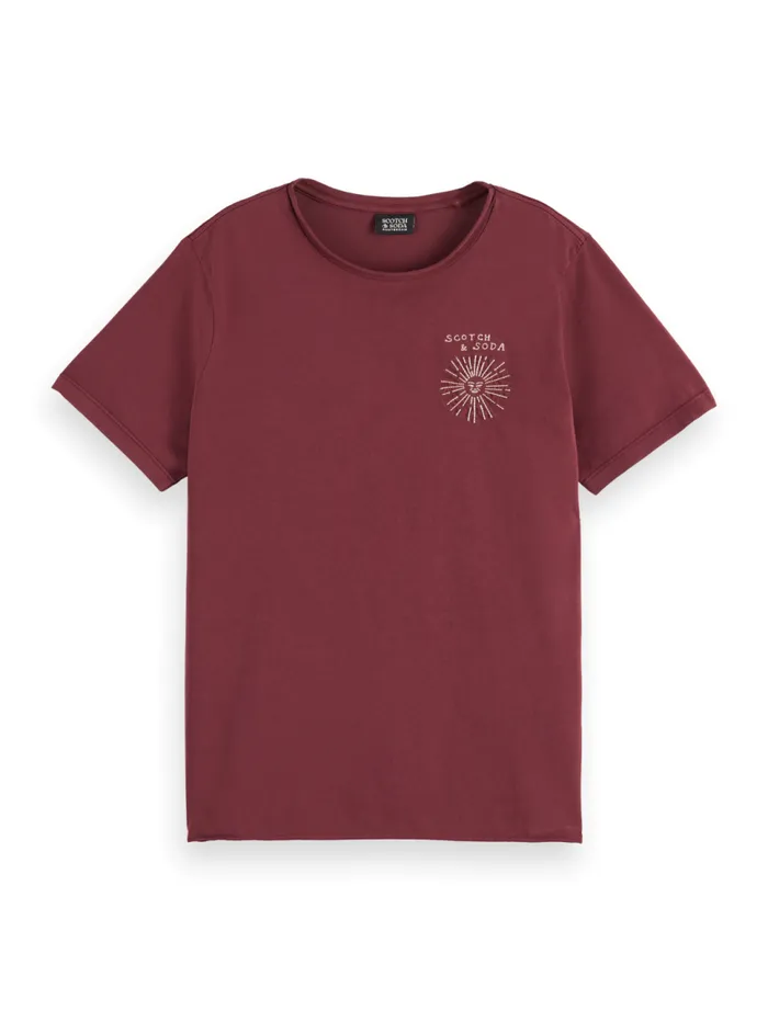 WASHED WITH CHEST ARTWORK RELAXED FIT TSHIRT Washed Sage Women Scotch and Soda Tops and TShirts WASHED WITH CHEST ARTWORK RELAXED FIT TSHIRT Washed Sage Women Scotch and Soda Tops and TShirts