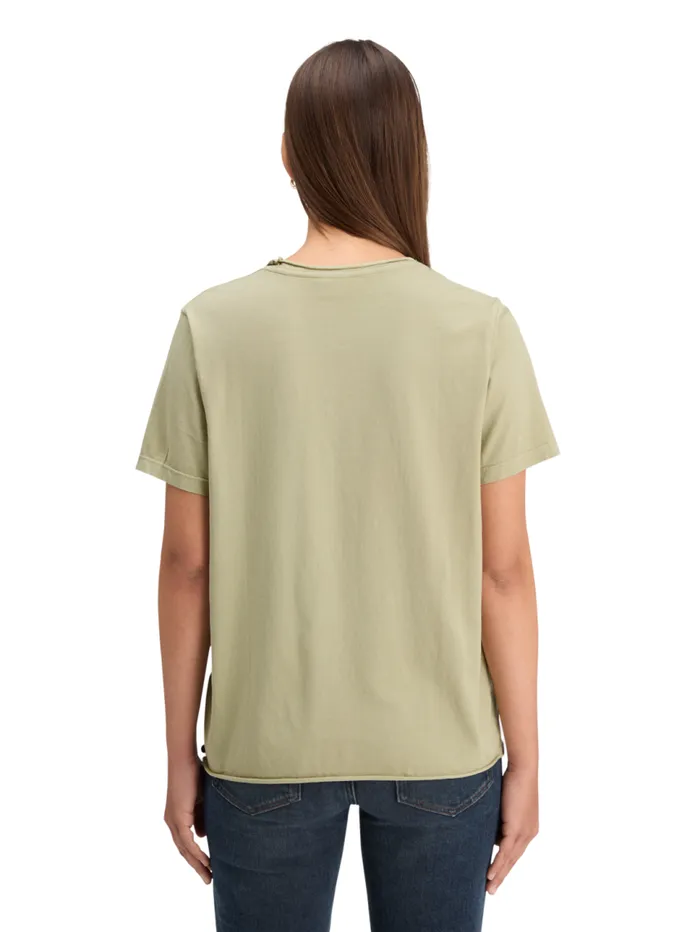 WASHED WITH CHEST ARTWORK RELAXED FIT TSHIRT Washed Sage Women Scotch and Soda Tops and TShirts WASHED WITH CHEST ARTWORK RELAXED FIT TSHIRT Washed Sage Women Scotch and Soda Tops and TShirts