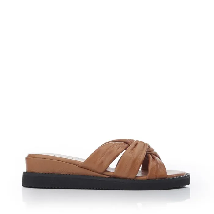 Wedge Sandals Women Moda In Pelle Shoon Sh Ikarus Tan Leather
