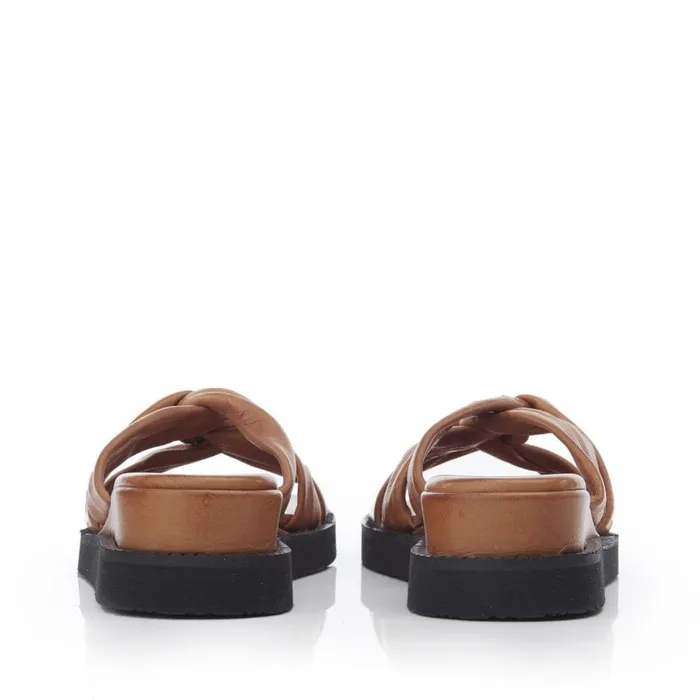 Wedge Sandals Women Moda In Pelle Shoon Sh Ikarus Tan Leather