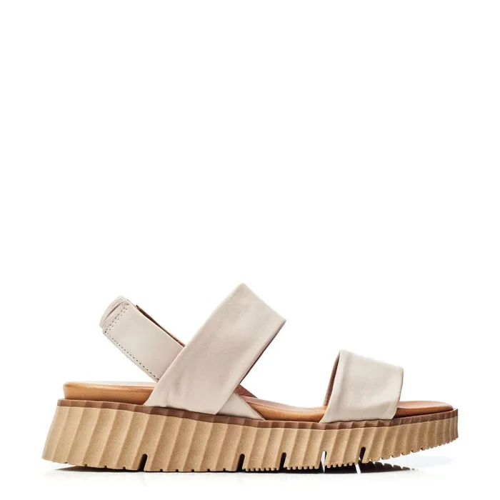 Wedge Sandals Women Moda In Pelle Shoon Sh Indiana Cameo Leather