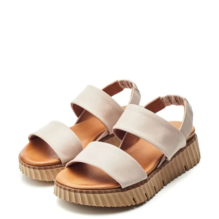 Wedge Sandals Women Moda In Pelle Shoon Sh Indiana Cameo Leather