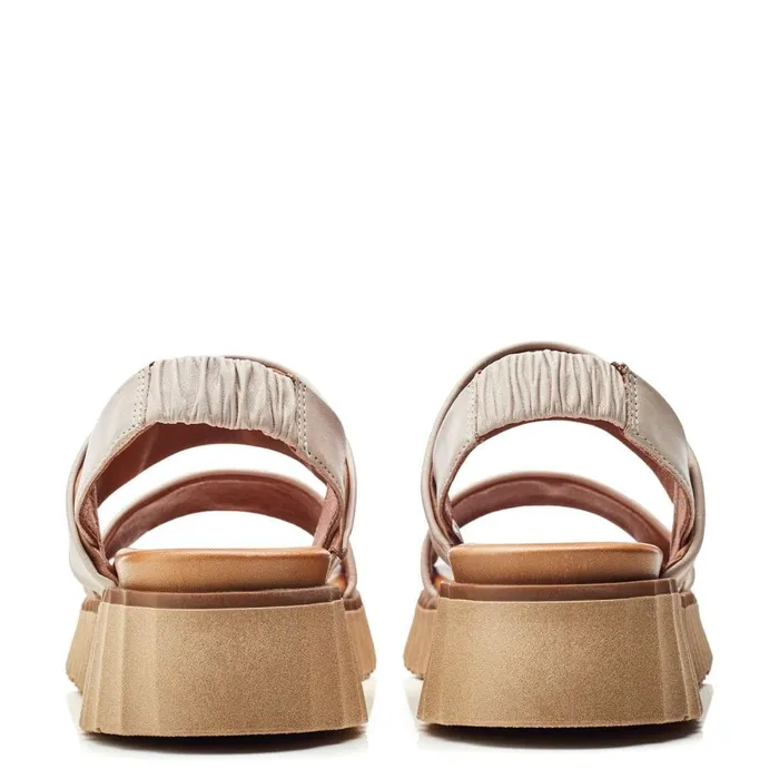 Wedge Sandals Women Moda In Pelle Shoon Sh Indiana Cameo Leather