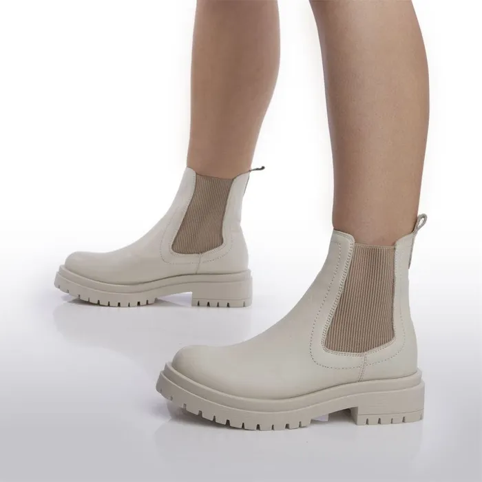 White Boots Women Moda In Pelle Bsoleful BWaya White Leather