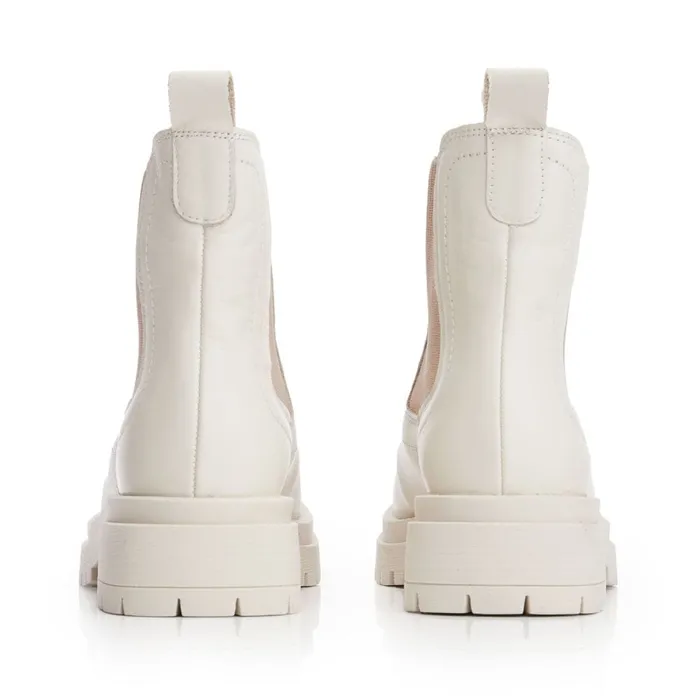 White Boots Women Moda In Pelle Bsoleful BWaya White Leather