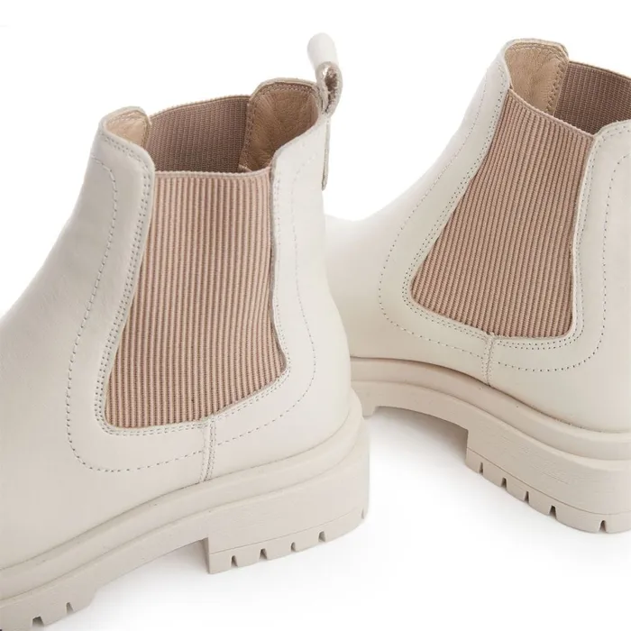 White Boots Women Moda In Pelle Bsoleful BWaya White Leather