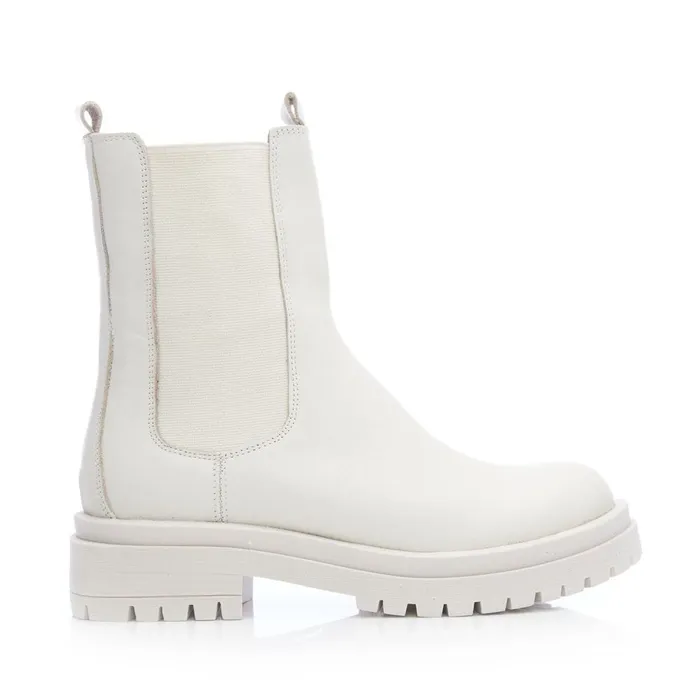 White Boots Women Moda In Pelle Bsoleful BWolfie White Leather