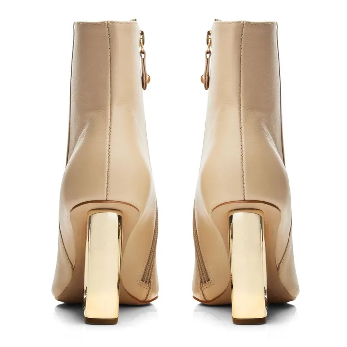 White Boots Women Moda In Pelle Leahna Off White Leather