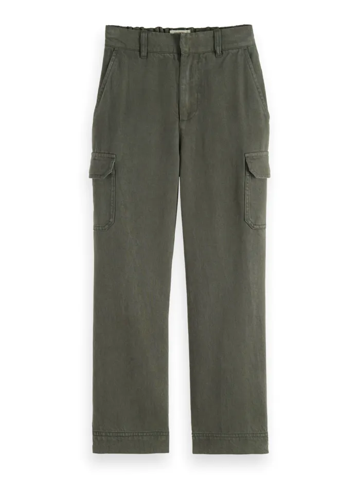 WIDE LEG LYOCELL CARGO PANT Pine Green Kids Scotch and Soda Pants