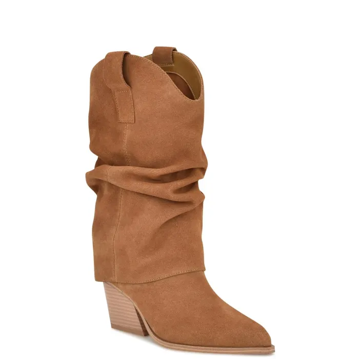 Wilton Western Boots Medium Brown Women Nine West Boots and Booties Wilton Western Boots Medium Brown Women Nine West Boots and Booties