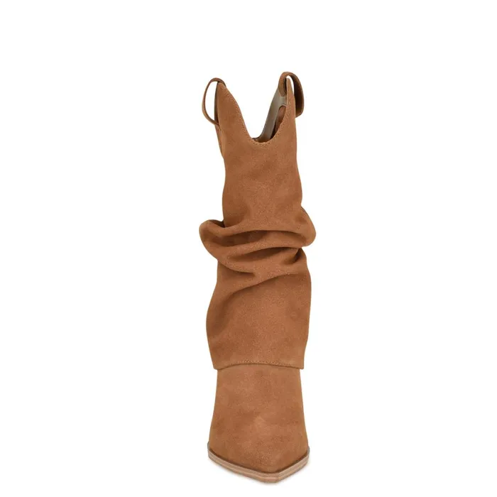 Wilton Western Boots Medium Brown Women Nine West Boots and Booties Wilton Western Boots Medium Brown Women Nine West Boots and Booties