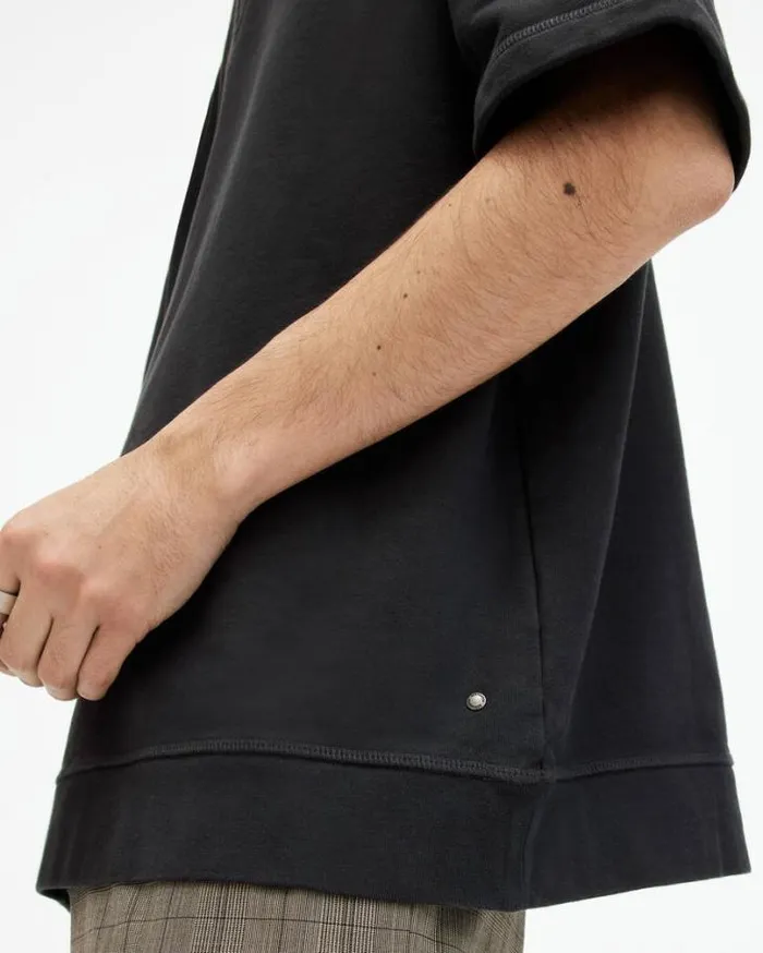Winslow Short Sleeve Oversized TShirt Washed Black Men AllSaints TShirts