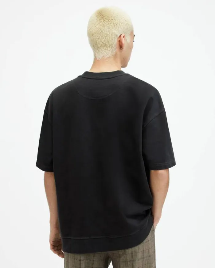 Winslow Short Sleeve Oversized TShirt Washed Black Men AllSaints TShirts