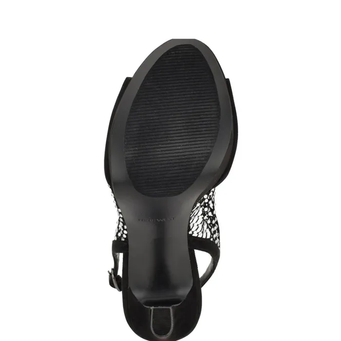 Wohmah Peep Toe Platform Sandals Black Women Nine West Platforms
