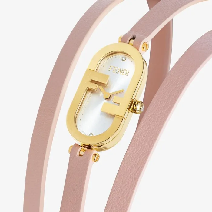 Woman 1480 X 2830mm 8211 Oval Watch With Olock Logo Pink Fendi Watches