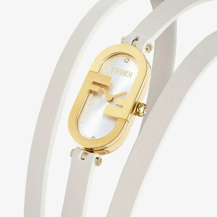 Woman 1480 X 2830mm 8211 Oval Watch With Olock Logo White Fendi Watches