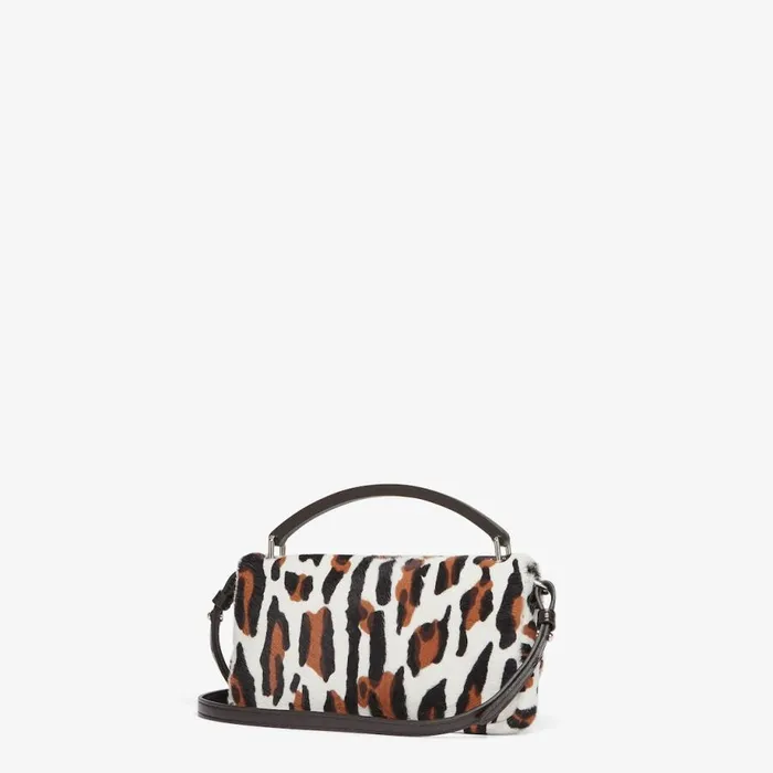 Woman Animal Print Sheepskin Pouch Multicolour Fendi Mini Bags