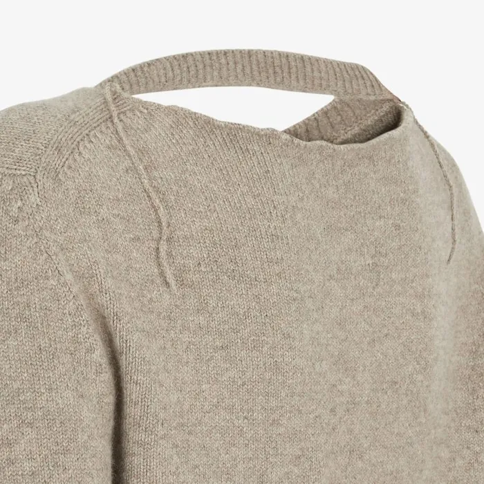 Woman Beige Cashmere Pullover Beige Fendi Knitwear