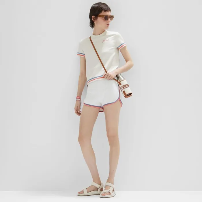 Woman Beige Fabric Slides Beige Fendi Slides and Mules