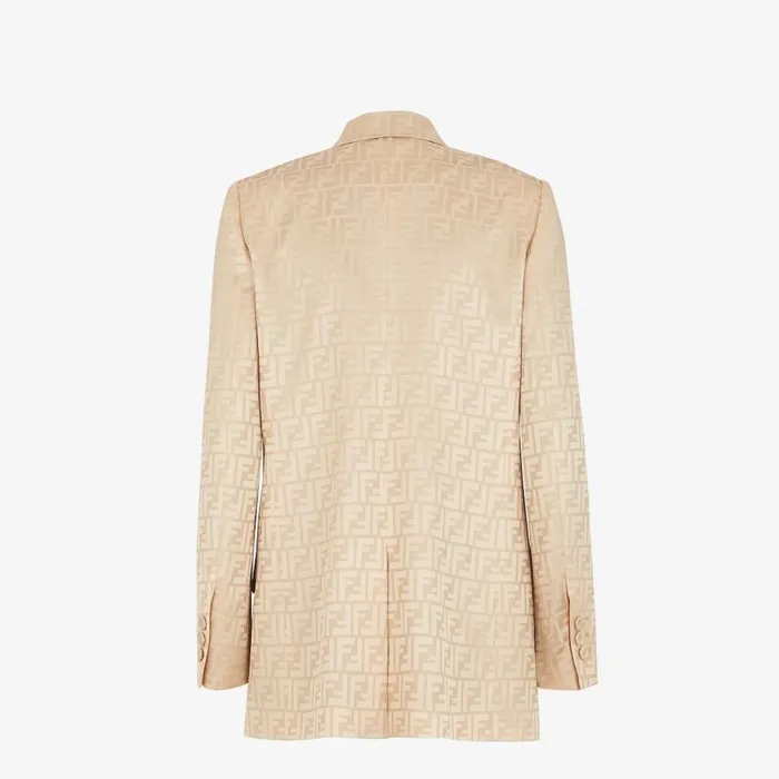 Woman Beige Silk Blazer Beige Fendi Jackets