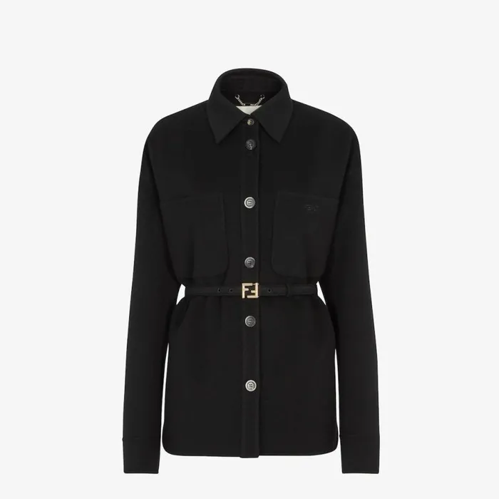 Woman Black Cashmere GoTo Jacket Black Fendi Jackets