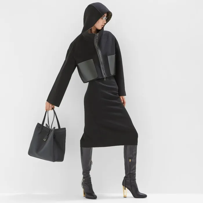 Woman Black Wool Jacket Black Fendi Coats and Outerwear