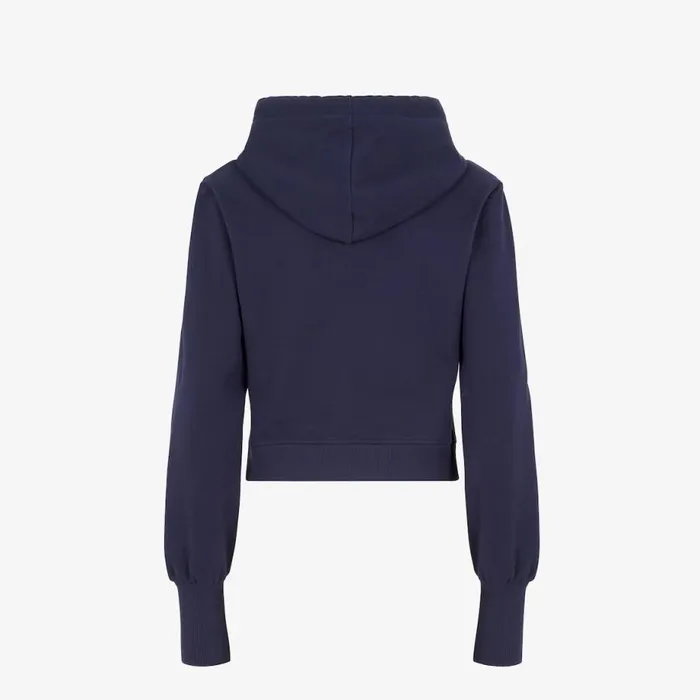 Woman Blue Jersey Sweatshirt Blue Fendi Tshirts and Sweatshirts