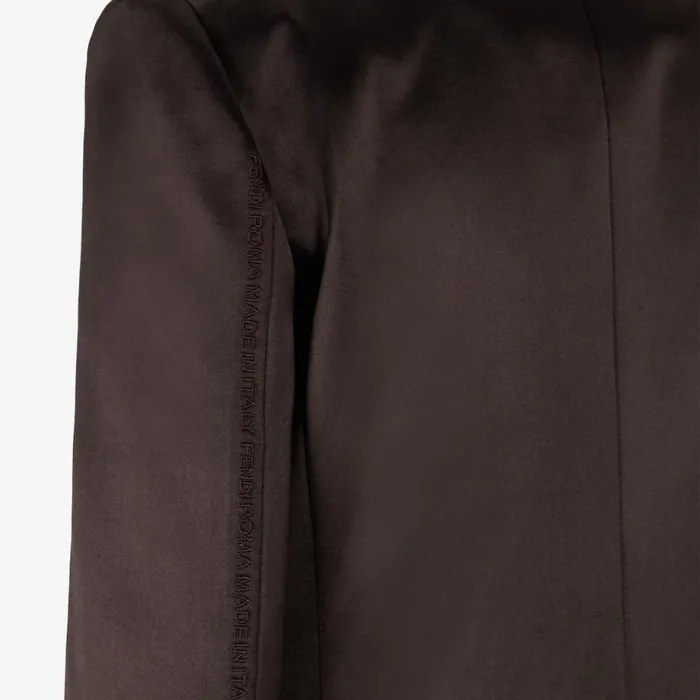 Woman Brown Duchess Satin Jacket Brown Fendi Jackets
