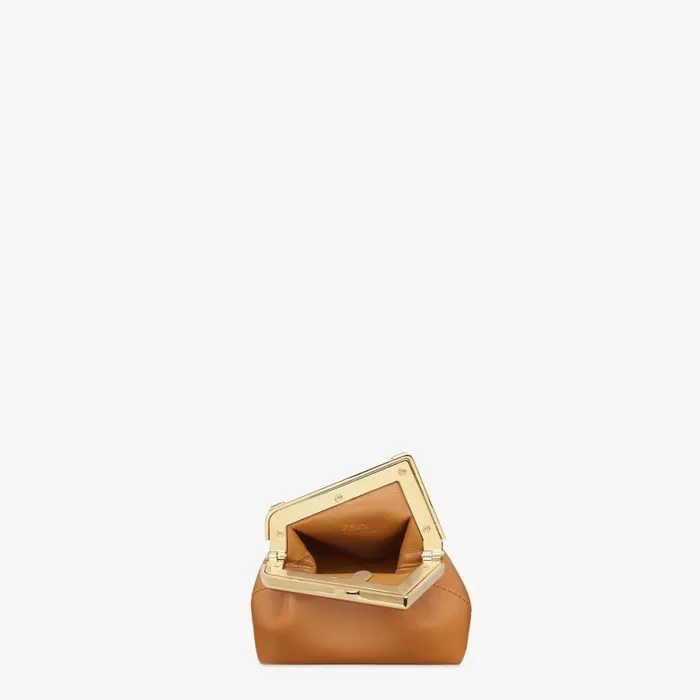 Woman Brown Nappa Leather Charm Brown Fendi Miniature Bags