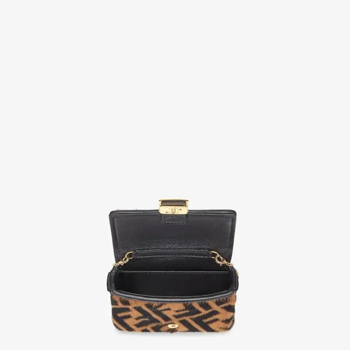 Woman Brown Sheepskin Charm Brown Fendi Miniature Bags