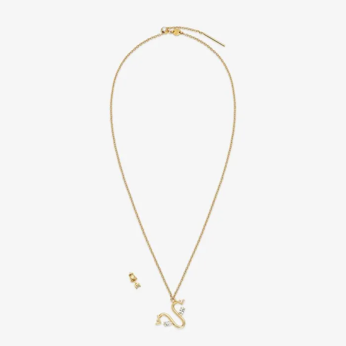 Woman GoldColour Capricorn Set Gold Fendi Necklaces