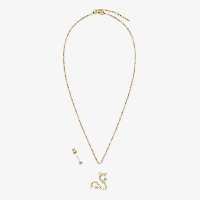 Woman GoldColour Capricorn Set Gold Fendi Necklaces