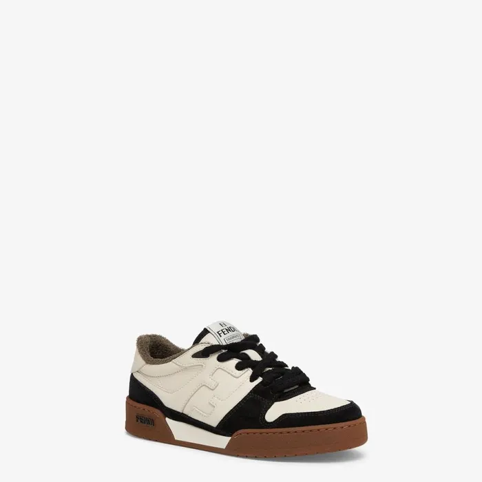 Woman Low Tops In Black Suede Black Fendi Sneakers