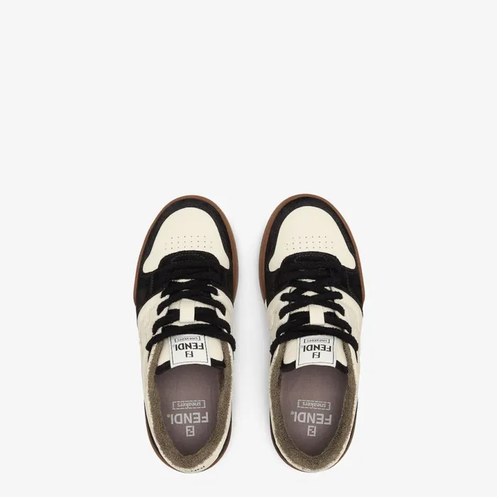 Woman Low Tops In Black Suede Black Fendi Sneakers