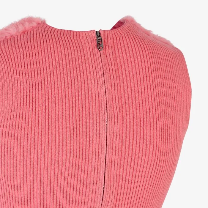 Woman Pink Mink Top Pink Fendi Tops and Shirts