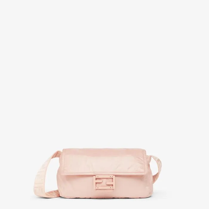 Woman Pink Nylon Windbreaker Pink Fendi Coats and Outerwear