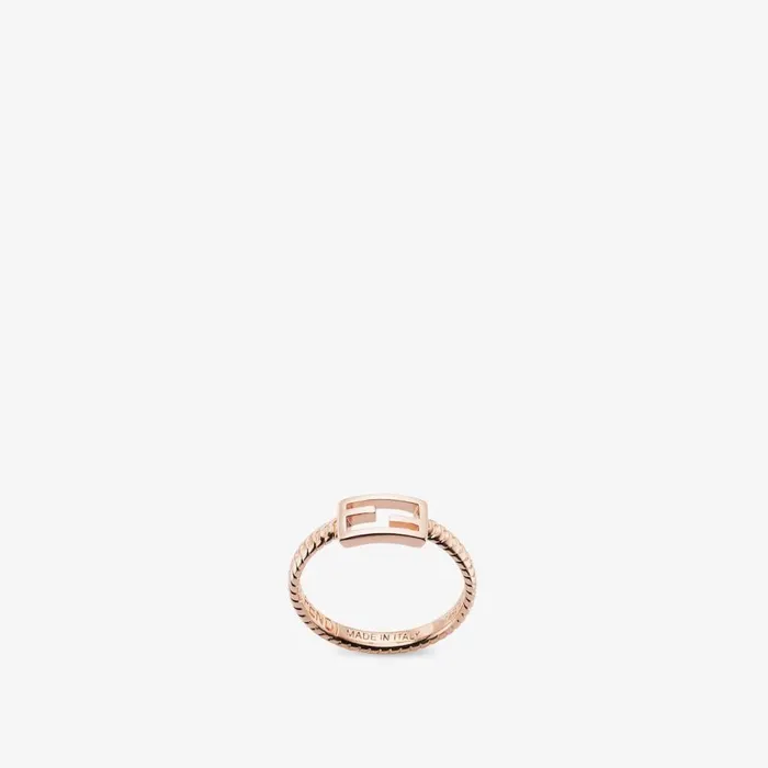 Woman RoseGold Ring Pink Fendi Rings