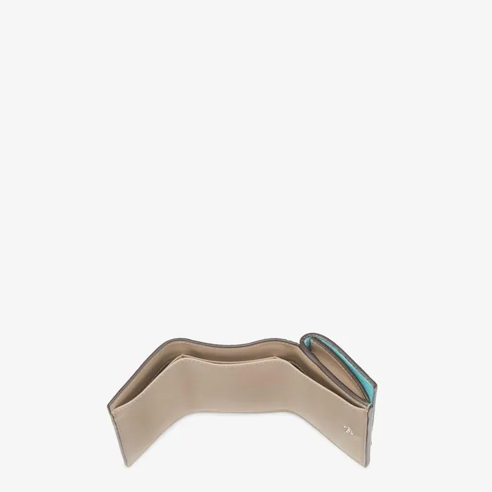 Woman Turquoise Leather Wallet Light Blue Fendi Wallets