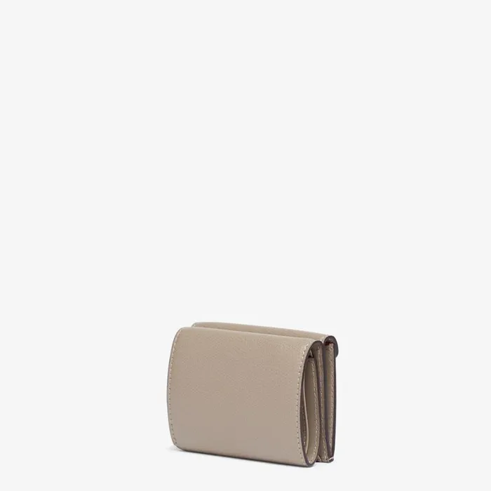 Woman TwoTone Pink And Dove Grey Leather Wallet Pink Fendi Wallets