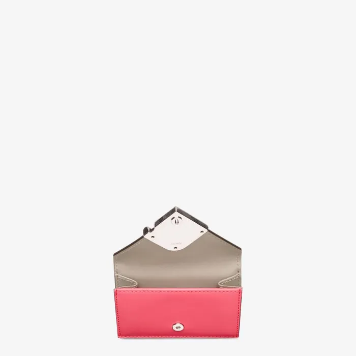 Woman TwoTone Pink And Dove Grey Leather Wallet Pink Fendi Wallets