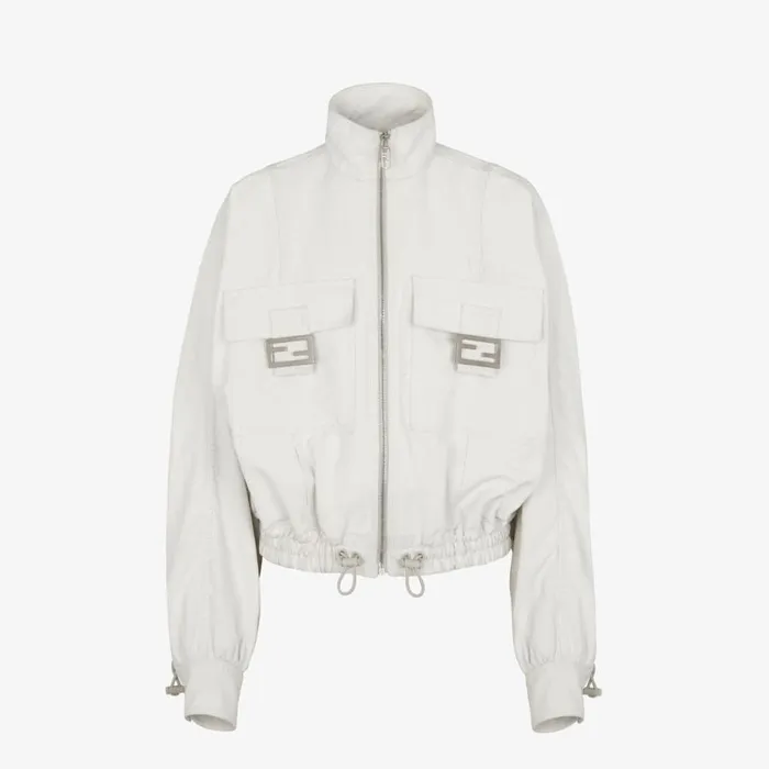 Woman White Canvas Fendi By Marc Jacobs Jacket White Fendi Jackets