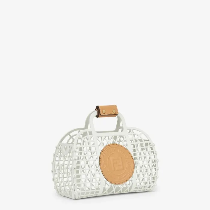 Woman White Recycled Plastic Mini Bag White Fendi Mini Bags