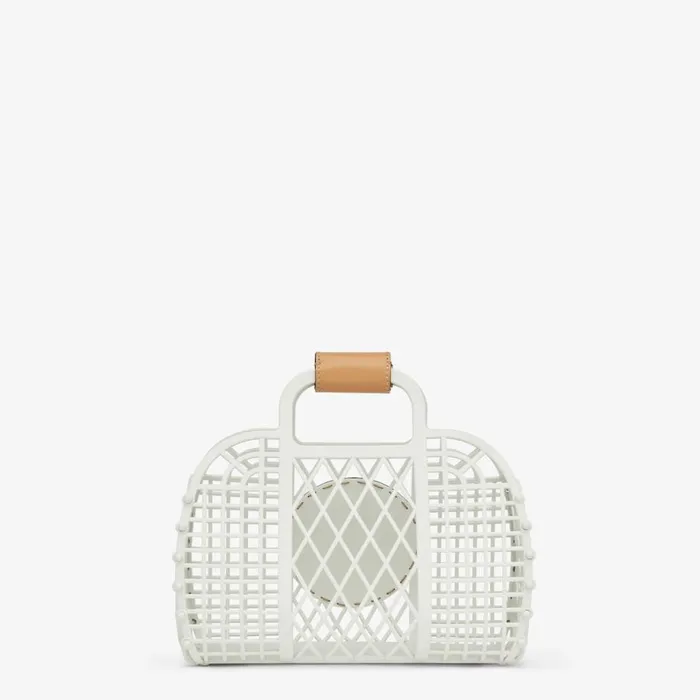 Woman White Recycled Plastic Mini Bag White Fendi Mini Bags