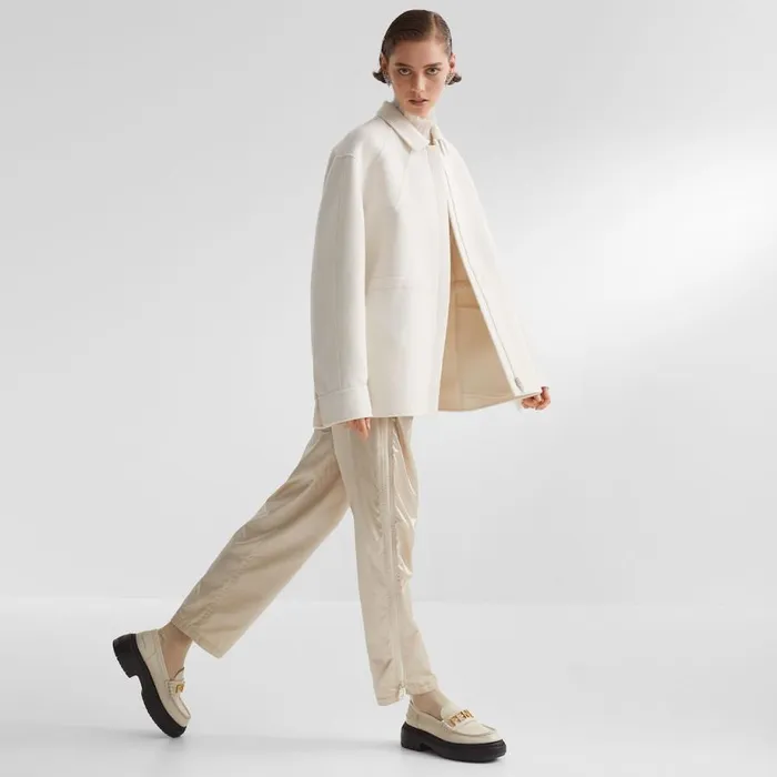 Woman White Wool Jacket White Fendi Coats and Outerwear