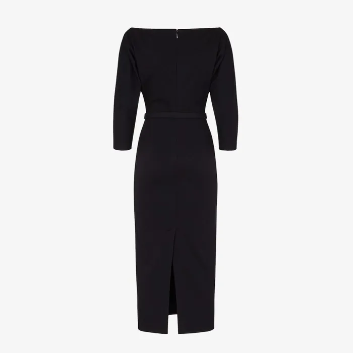 Woman Wool Jersey Dress Black Fendi Dresses and Jumpsuits