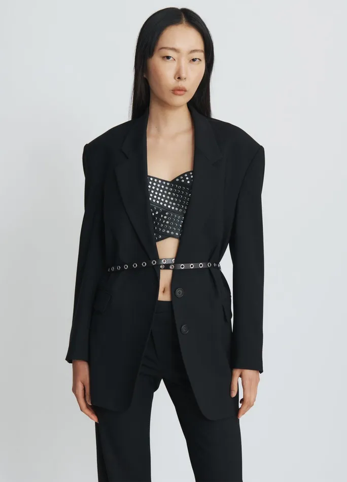 Women Asymmetrical Waistband Long Leg Trousers MONSE Bottoms