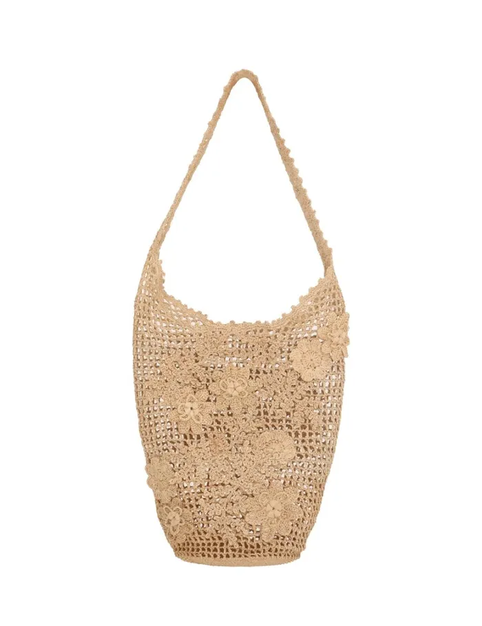 Women Bags Zimmermann Floral Raffia Carry All Natural