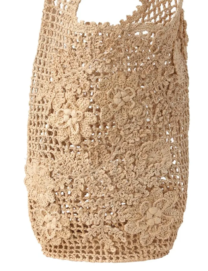 Women Bags Zimmermann Floral Raffia Carry All Natural
