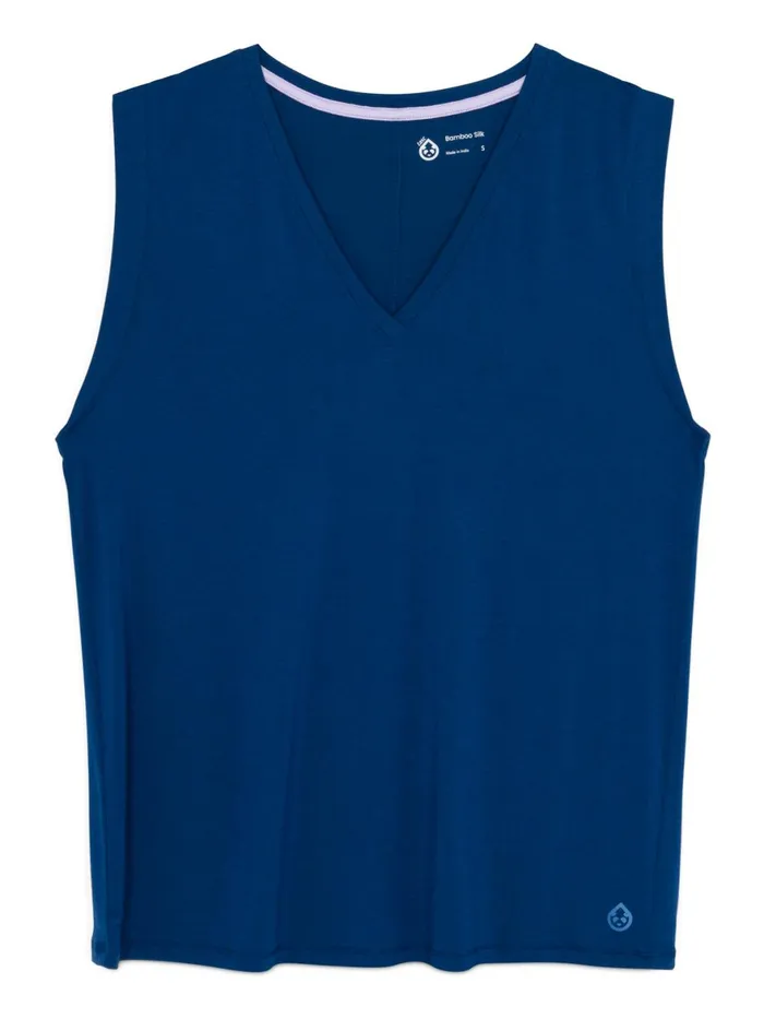 Women Bamboo Silk Sleep VNeck Tasc Performance Lounge