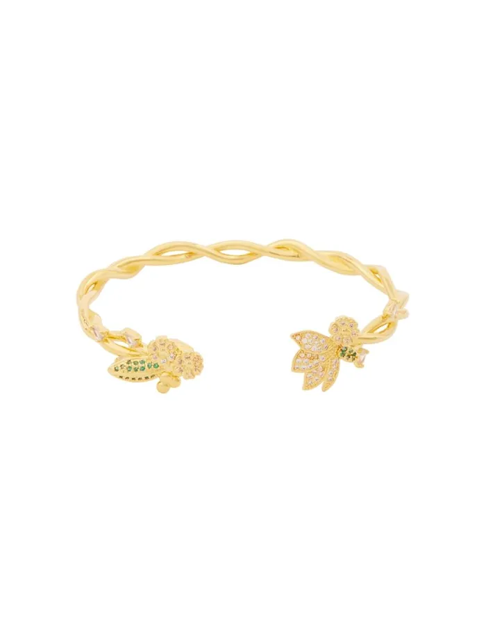 Women Bracelets Zimmermann Zimmermann Bloom Cuff Goldgreen